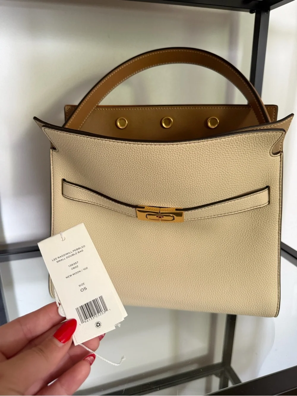Tory Burch Lee Radziwill Pebbled Small Double Bag